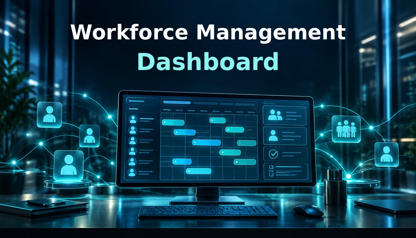Conceptual workforce task planning and administrative dashboard case-study cover.
