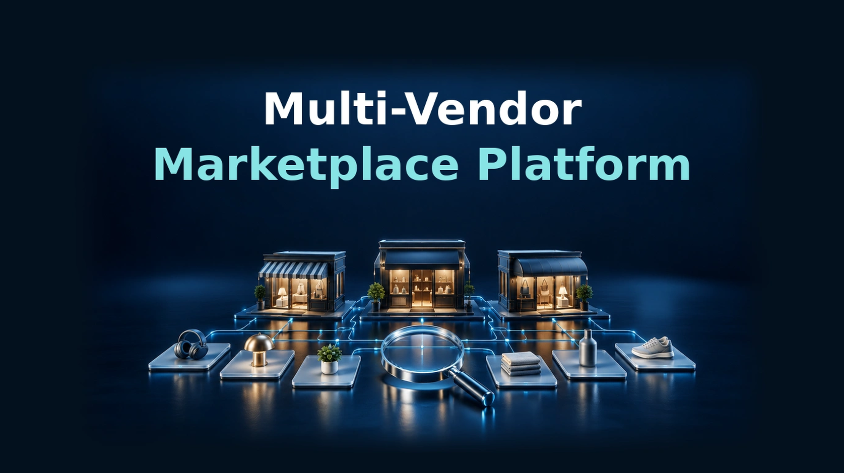 Conceptual multi-vendor marketplace platform cover.