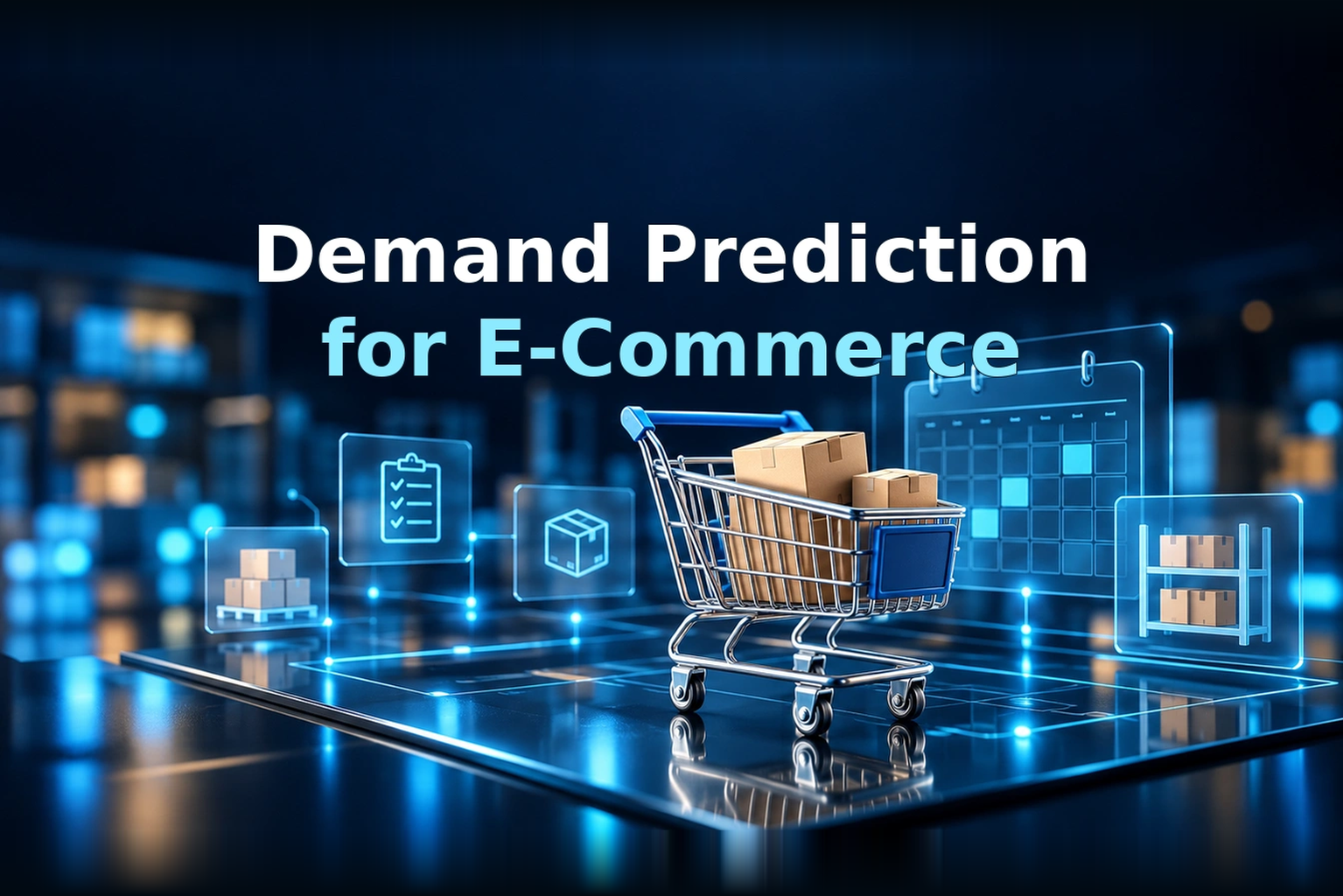 Conceptual demand prediction and inventory-planning cover for e-commerce.