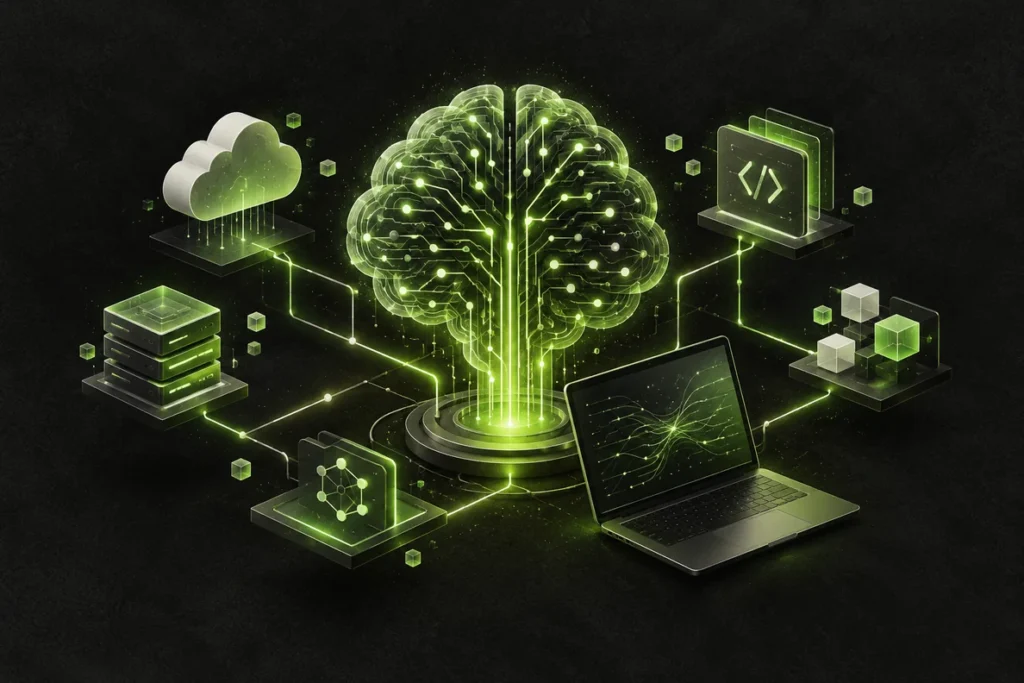 AI application development architecture illustration