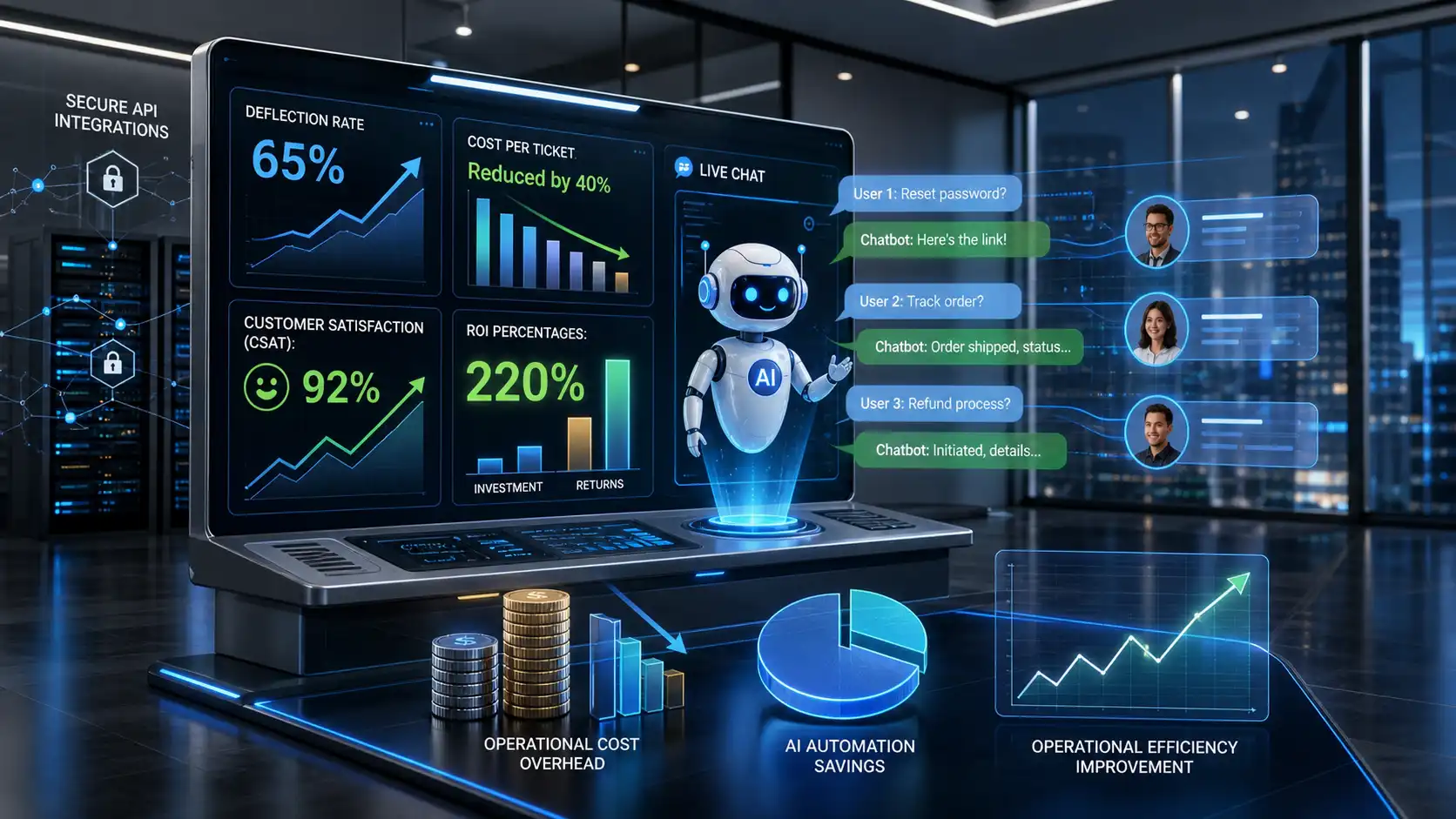 Calculating the ROI How an AI Chatbot for Customer Service Slashes Operational Overhead