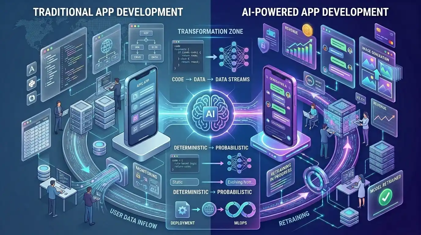 Traditional vs AI-Powered App Development What Changes for the Engineering Team