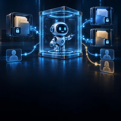 Chatbot with separate user and locked document access paths