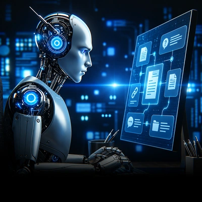 Illustrative onboarding knowledge assistant using a digital information interface.